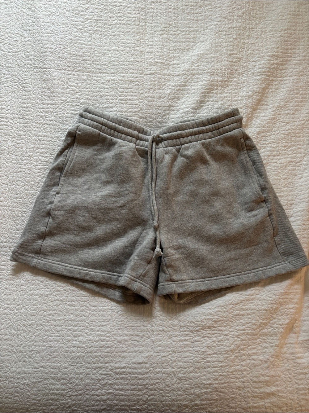 TNA Cozy Fleece Gray Drawstring Shorts